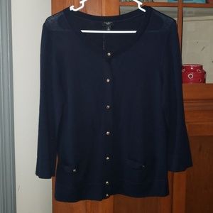 Talbots Black Button Down Cardigan